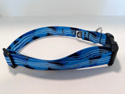 Blue Waves Dog Collar