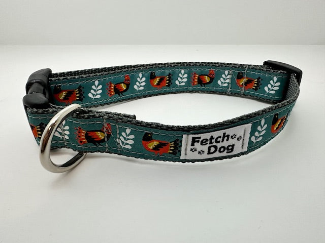 Folk Birds Dog Collar