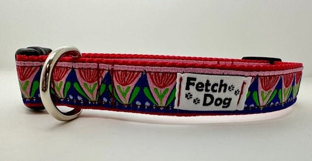 Art Deco Flower Dog Collar - Fetch Dog