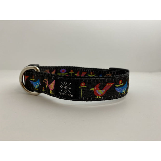 Birds and Flowers Dog Collar - Fetch Dog