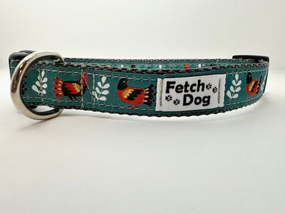 Folk Birds Dog Collar - Fetch Dog