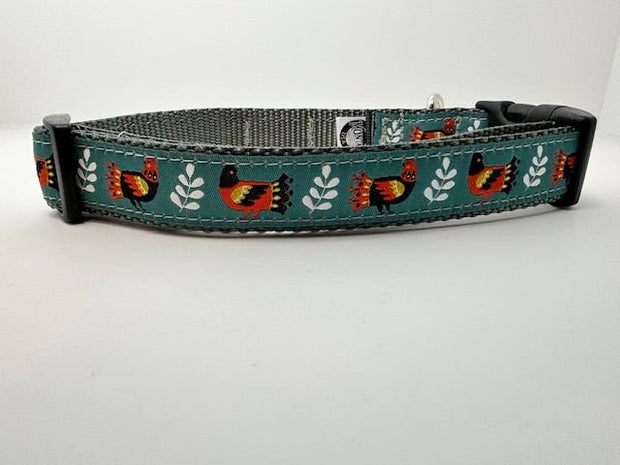 Folk Birds Dog Collar - Fetch Dog