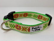 Hippie Button Flower Dog Collar - Fetch Dog