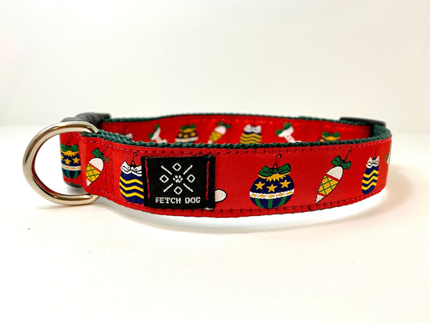 Holiday Ornaments Dog Collar - Fetch Dog