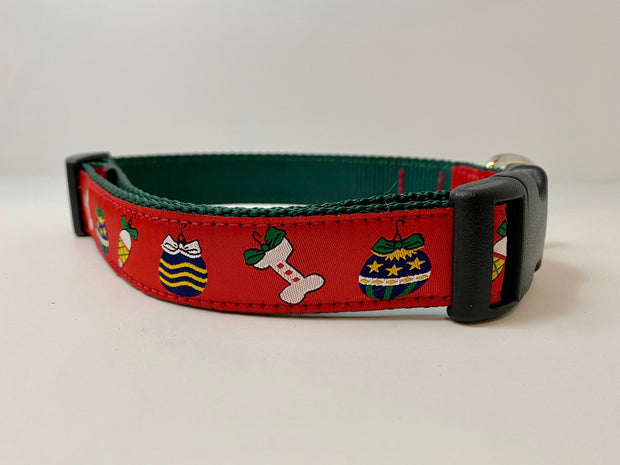 Holiday Ornaments Dog Collar - Fetch Dog