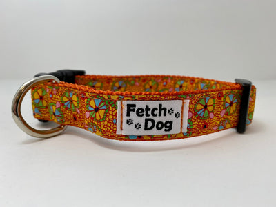 Mosaic Flower Dog Collar - Fetch Dog