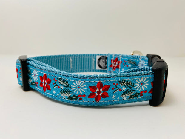 Poinsettia Dog Collar - Fetch Dog