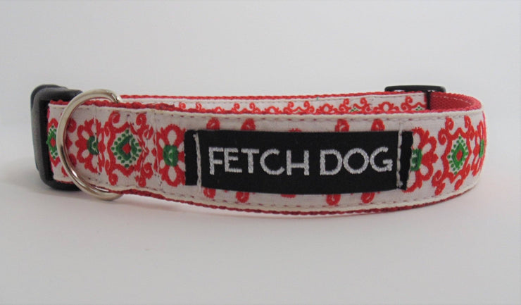 Retro Floral Dog Collar - Fetch Dog