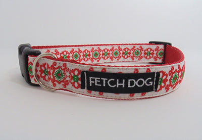 Retro Floral Dog Collar - Fetch Dog