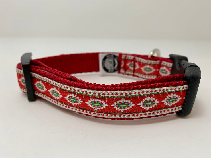 Scalloped Edge Holiday Small Dog Collar - Fetch Dog