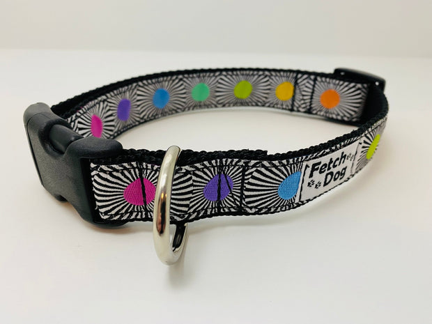 Stripes & Dots Dog Collar - Fetch Dog