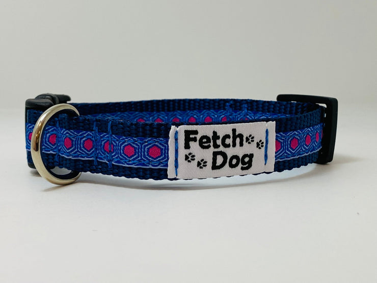 Tiny pink tortoise dots Small Dog Collar - Fetch Dog