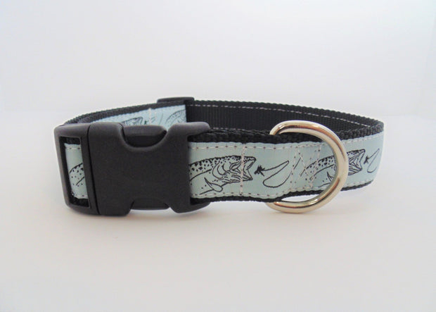 Trout & Fly Dog Collar - Fetch Dog