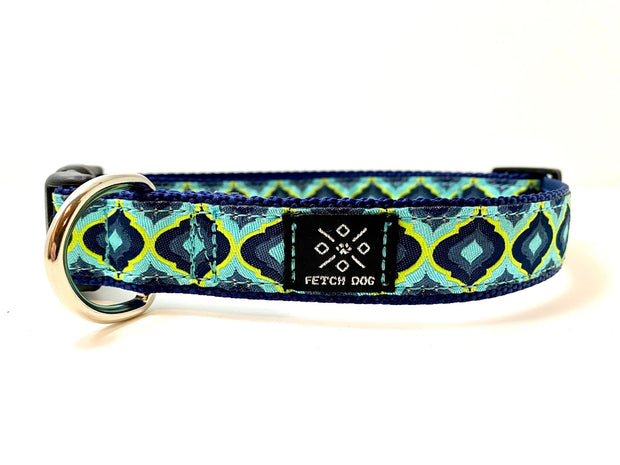 Turquoise Lantern Dog Collar - Fetch Dog