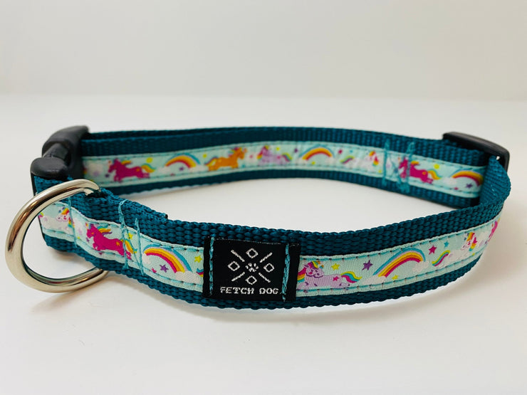 Unicorn & Rainbow Dog Collar - Fetch Dog