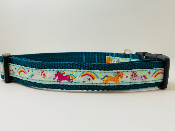 Unicorn & Rainbow Dog Collar - Fetch Dog