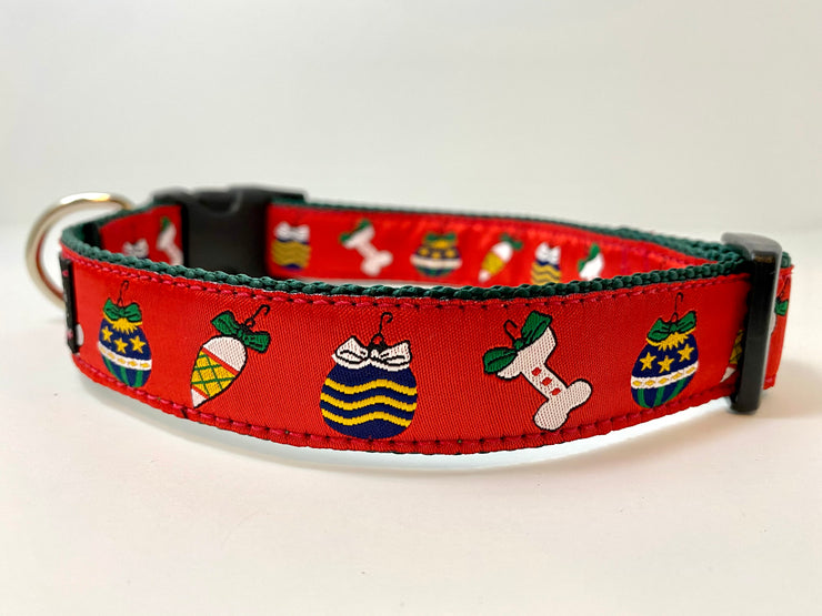 Holiday Ornaments Dog Collar