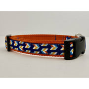 Blue and Orange Arrows Dog Collar Dog Collar Fetch Dog 