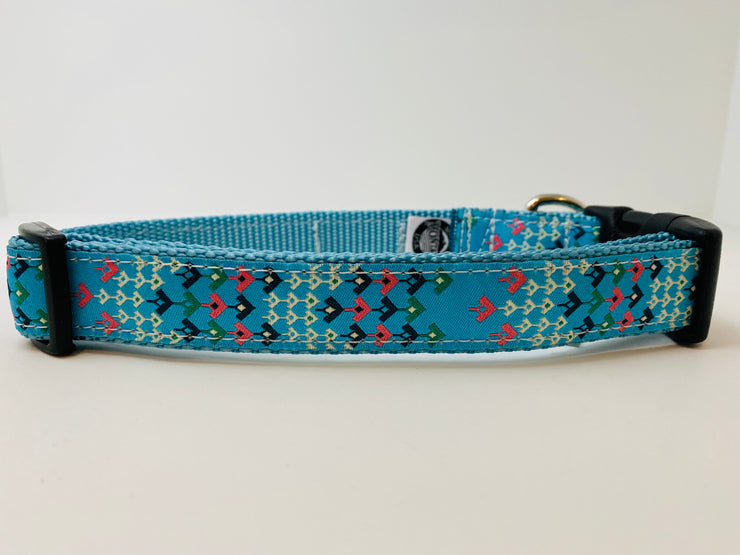 Turquoise Prismatic Dog Collar